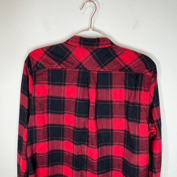 Weatherproof Vintage XL Black Red Buffalo Plaid Button Down Shirt Sz Extra Large - Picture 4 of 9